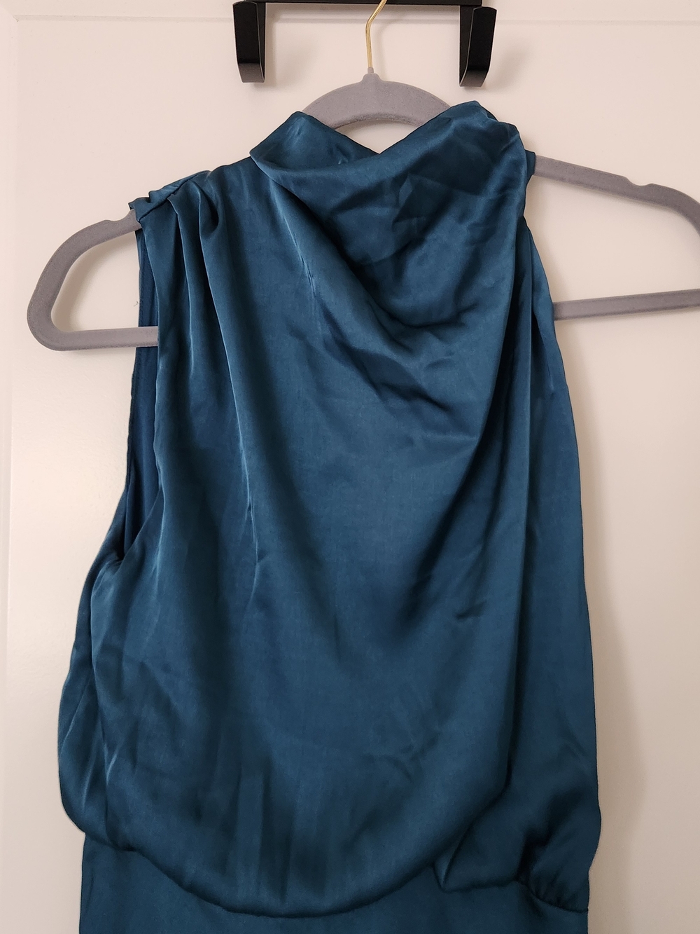 Teal Blue Maxi Slip Dress - Picture 2 of 2